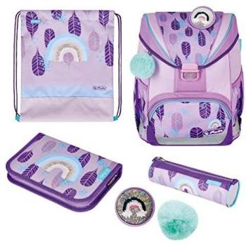 Herlitz UltraLight Plus Schulranzen 50037698 – Rainbow Feathers, Einzelteil