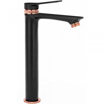Rea Black‑Rose Gold Lavabo Faucet