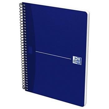 Cuaderno espiral Oxford Essentials tapa blanda folio 80 hojas 90 g cuadricula 4 mm azul