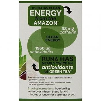 Té de Guayusa 16X en Caja RUNA Clean Energy, Orgánico y Tradicional