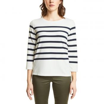 Street One Langarmshirt Damen 311769, Mehrfarbig (Off White 20108)