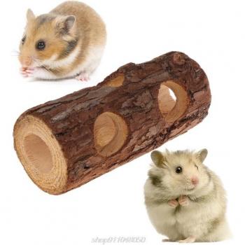 Túnel de Madera “Masticador” – Juego Seguro para Pequeños Roedores