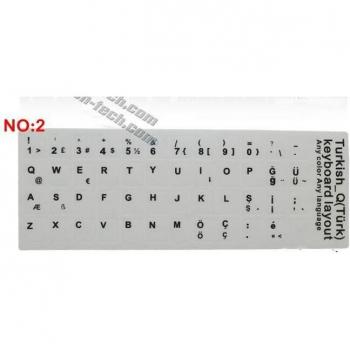 Eco-Environment Turkish Keyboard Labels for Laptops
