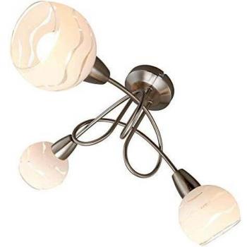 Briloner Leuchten Viola Deckenlampe, 40 W, IP20, matt-nickel, exkl. 3x E14, Ø 45,5 cm