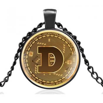 Gold Dogecoin Necklace for Men and Women