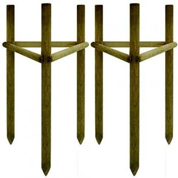 VidaXL 2 Picchetti per Alberi in Legno 50x45x150 cm