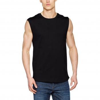 Urban Classics Men's Open Edge Sleeveless T-Shirt Black