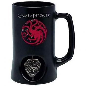 TARGARYEN LOGO JARRA NEGRA EMBLEMA GIRATORIO 3D GAME OF THRONES