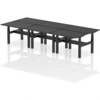 Air 1200x800mm Height Adjustable 6 Person Bench Desk