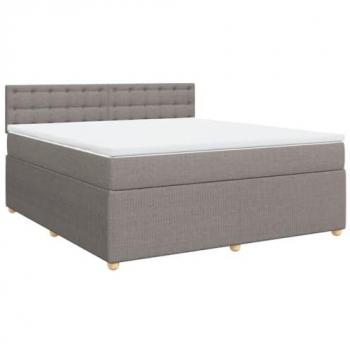 Taupe Boxspringbett 180x200 cm mit Matratze