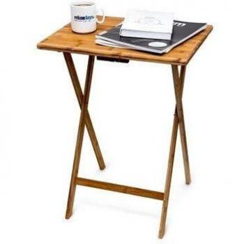 Table pliante en bambou HxlxP: 68 x 48 x 38,5 cm, nature