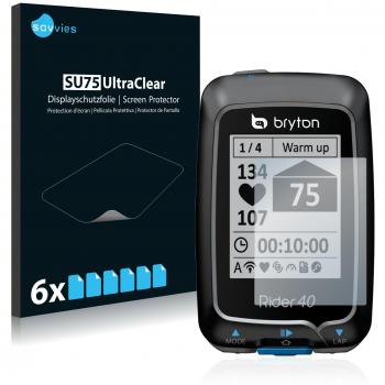 Savvies Screen Protector for Bryton Rider 40 Clear Film (6 Pack)