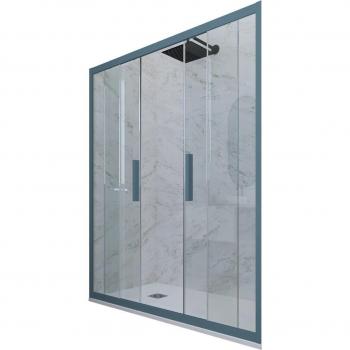 Puerta Deslizante de PVC y Vidrio Transparente