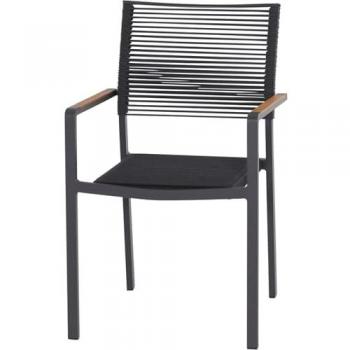 Leeds Gartenlounge‑Stuhl Siena Garden – FSC‑Teak, Aluminium‑Konstruktion + Ropes