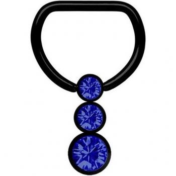 Adelia's Schwarzes PVD Brustwarzenpiercing
