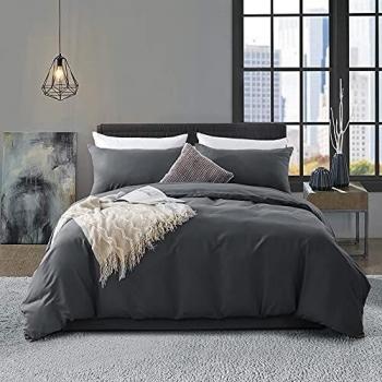Smooth Velvet RUIKASI Non-Iron Duvet Cover Set for King Size