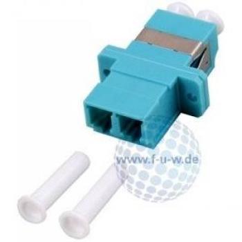 Tecline LC/LC Duplex-Multimode-Kupplung in Kunststoff, Keramik-Ferrule, aqua SC Simplex A Netzwerkkabel