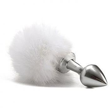 Starter Bunny Tail Analplug – Silber – Einzelstück
