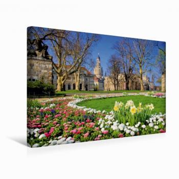 CALVENDO Premium Textil-Leinwand 45 x 30 cm Quer-Format Frauenkirche Dresden, Leinwanddruck von Thomas Polske