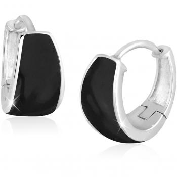 Elli Silberschmuck – Damencreolen mit Emaille, 925 Sterling