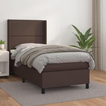 Komfortables Boxspringbett 100x200 cm aus Kunstleder
