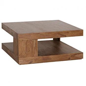 KADIMA DESIGN Sheesham Tisch für das Wohnzimmer, Massiv, Quadratisch, 90x90 cm
