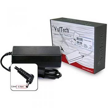 VulTech AS1921N-312 Alimentatore per Asus, 2.5x0.7 mm, 40 W, 19 V, 2.1 A, Nero