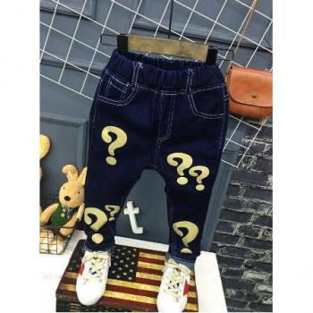Pantalones de mezclilla para bebés con diseño divertido