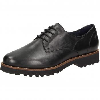 Sioux Damen Meredith-700-XL Leder Derbys, Schwarz