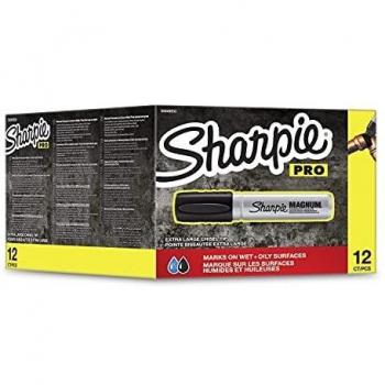 Sharpie, Marker, Permanentmarker Metallschaft L Keilspitze 12ST (Metallic, Schwarz, 14.80 mm, 12 x)