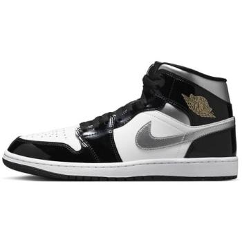 Air Jordan 1 Mid SE Modelo Negro/Plata HV0789-010 para Hombre 42