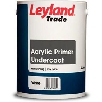 Leyland Trade Acrylic Primer Undercoat, White, 5 Litre