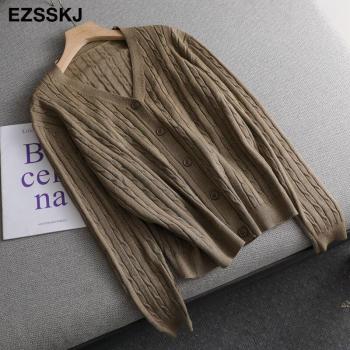 Chaqueta Suelta de Gran Tamaño con Cuello Pico