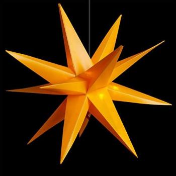 LED-Fensterstern Gold 25 cm – Zweifach nutzbar: Innen und Außen