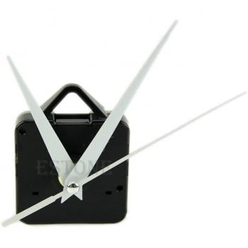 Reloj de Pared Negro con Movimiento de Manos Blancas