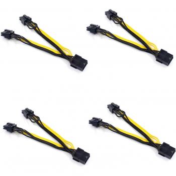 4X EPS CPU 8-Pin Y-Splitter zu 2x PCI-E 8-Pin Kabel 20CM