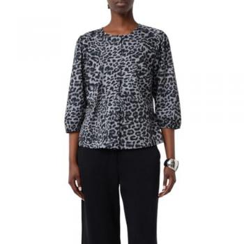 Comma Klassische Bluse in Schwarz, Größe 38