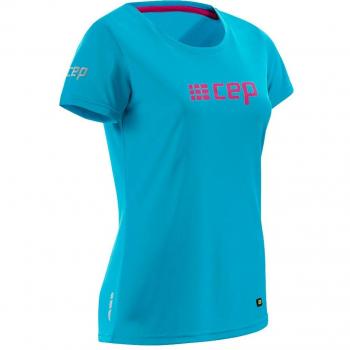 Blaues CEP Damen-Runshirt, XS (158 cm Körpergröße)