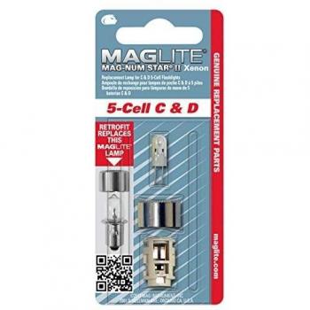 Maglite LMXA501 MS II Upgrade Incandescent 5 Cell Xenon Replacement