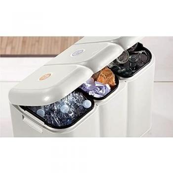 Cubo Basura Tontarelli Patty3 con Tapa y Tres Compartimentos