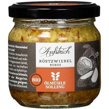 Rösti-Zwiebel-Kokos-Aufstrich (150 g, 29 % Leinsamen)