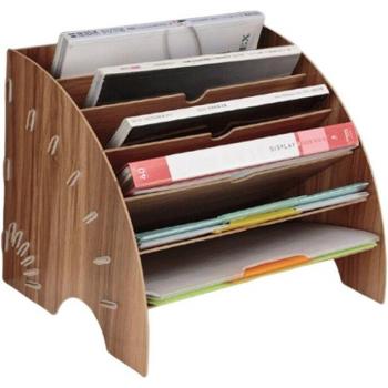 Soporte de madera en forma de abanico para revistas M17F