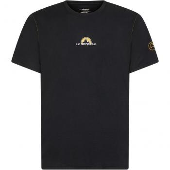 T-shirt La Sportiva Preto com Detalhes Amarelos