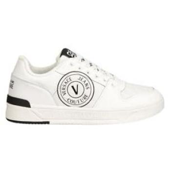 Versace Jeans Couture White Trainers with Logo Patch Size 9 UK Male