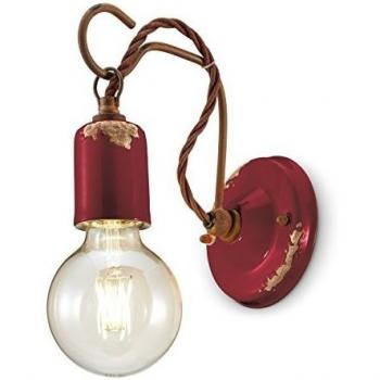 Ferroluce Applique Vintage Rosso Vino