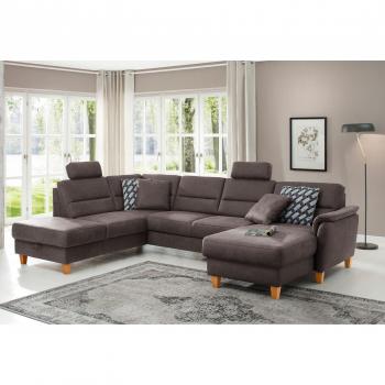 Wohnlandschaft HOME AFFAIRE Palmera, grau, 308cm