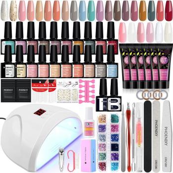 Phoenixy Nail Art Kit – 36W Dryer & Soak‑off Gel