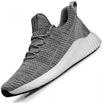 Feethit Men’s Airflow Lightweight Trainers, Gray – EU 44