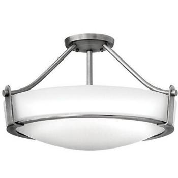 Elstead Hathaway 2 Light Flush Mount Ceiling Light Nickel, E27