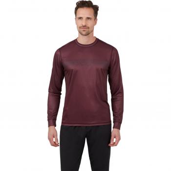 Jeff Banks BANKSport Burgundy Long Sleeve T-Shirt